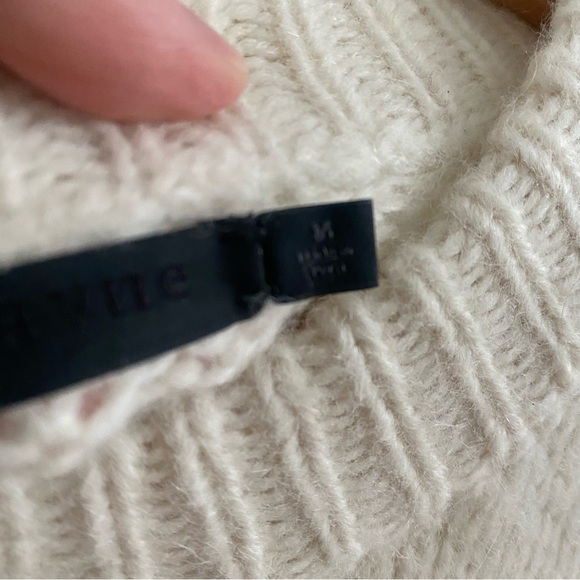 Jenni Kayne Alpaca Cocoon Crewneck Ivory Sweater Size Medium - Picture 5 of 7